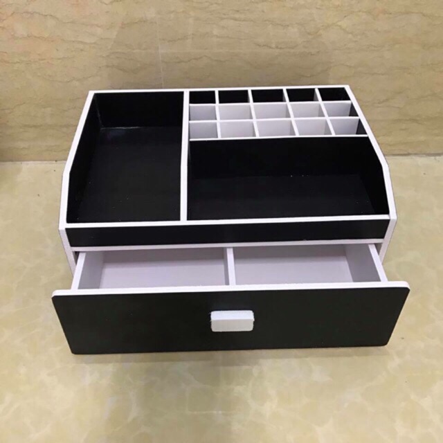 Kệ Mỹ Phẩm 1 ngăn đen  size đại  khay son