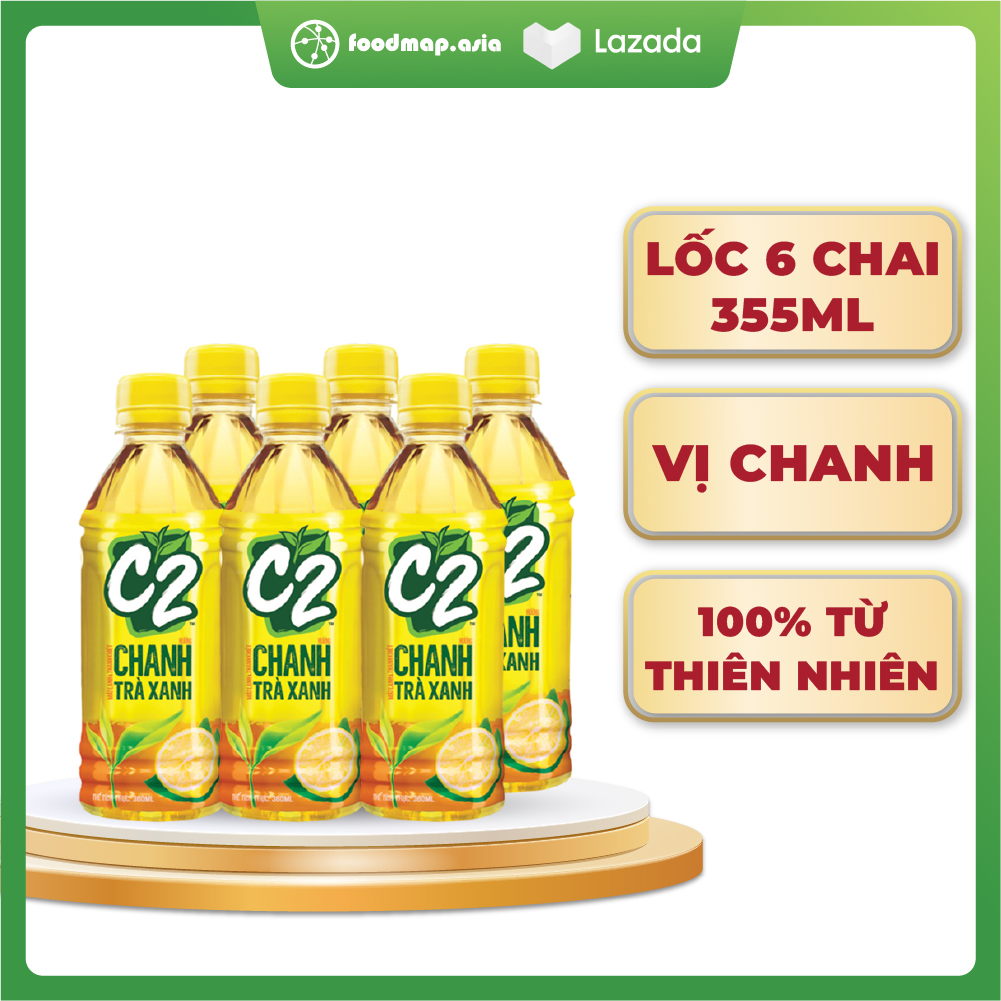 - trà chanh c2 - chai 355ml - giải khát thanh nhiệt - foodmap