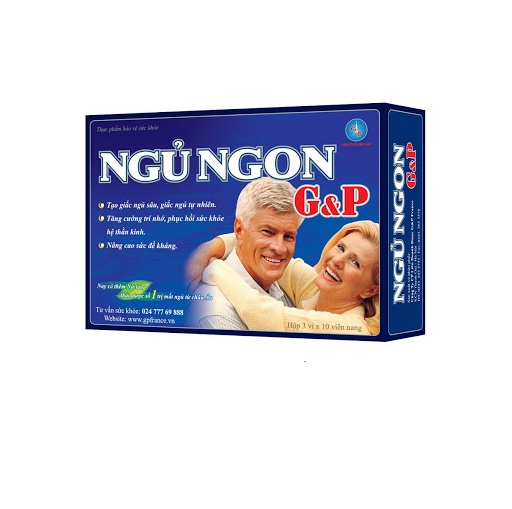 Combo 2 hộp Ngủ ngon G&P - tạo giấc ngủ sâu , giấc ngủ tự nhiên , sáng dậy sản khoái - hộp 30 viên