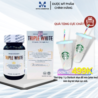 Viên uống trắng da Triple White Glutathione1200mg Hàng Nhập Khẩu Mỹ - Mẫu thumbnail