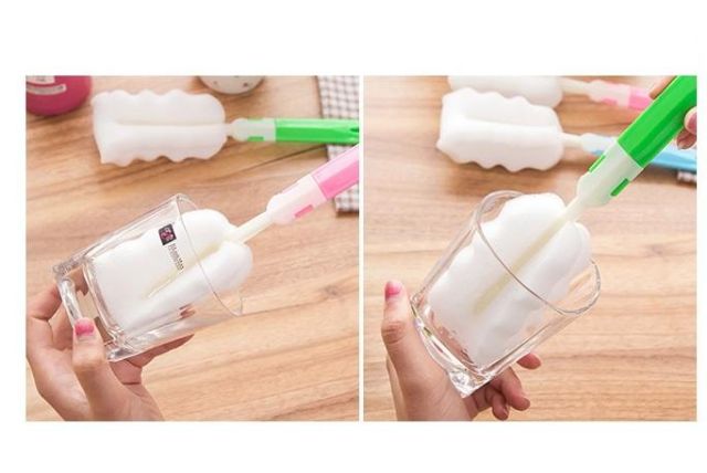 Dụng Cụ Rửa Ly Tách Và Bình Nước Bọt Biển Tháo Ráp