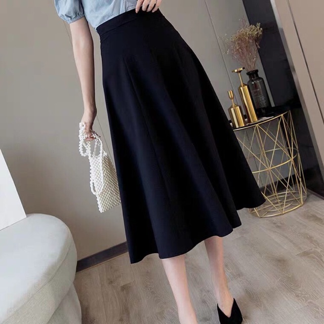 Chân váy xoè dáng dài 70cm cực chất - thời trang công sở nữ