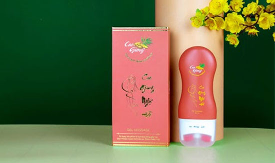 Cao Gừng Nghệ Đỏ Tan Mỡ có thanh lăn massage