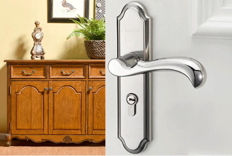 Khóa cửa tay gạt Inox Canadi MS3A