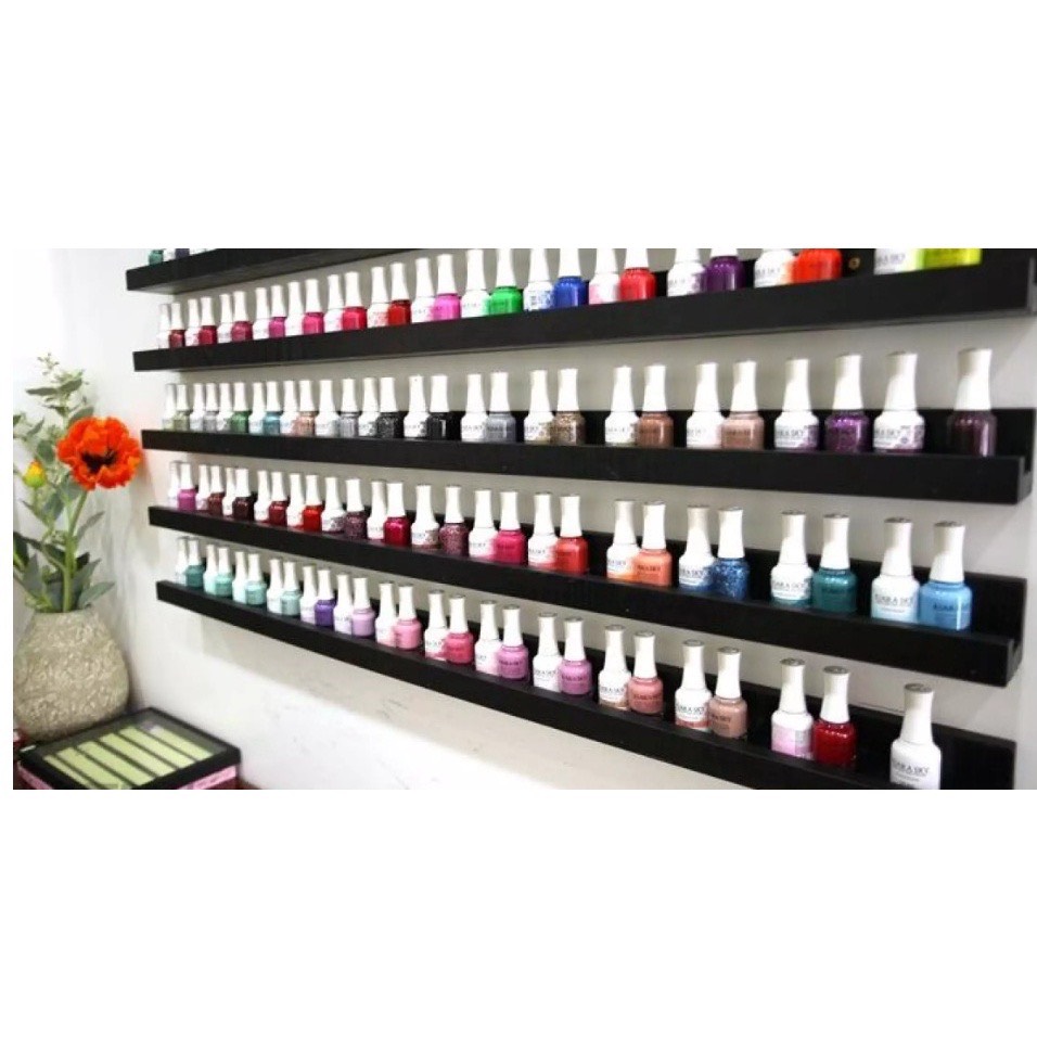 Kệ nails để sơn móng - Loại mángcó G 2 bên - Hiện đại