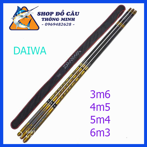 Cần Câu Tay DAIWA 6H Màu Vàng, Đủ Size 3m6, 4m5, 5m4, 6m3