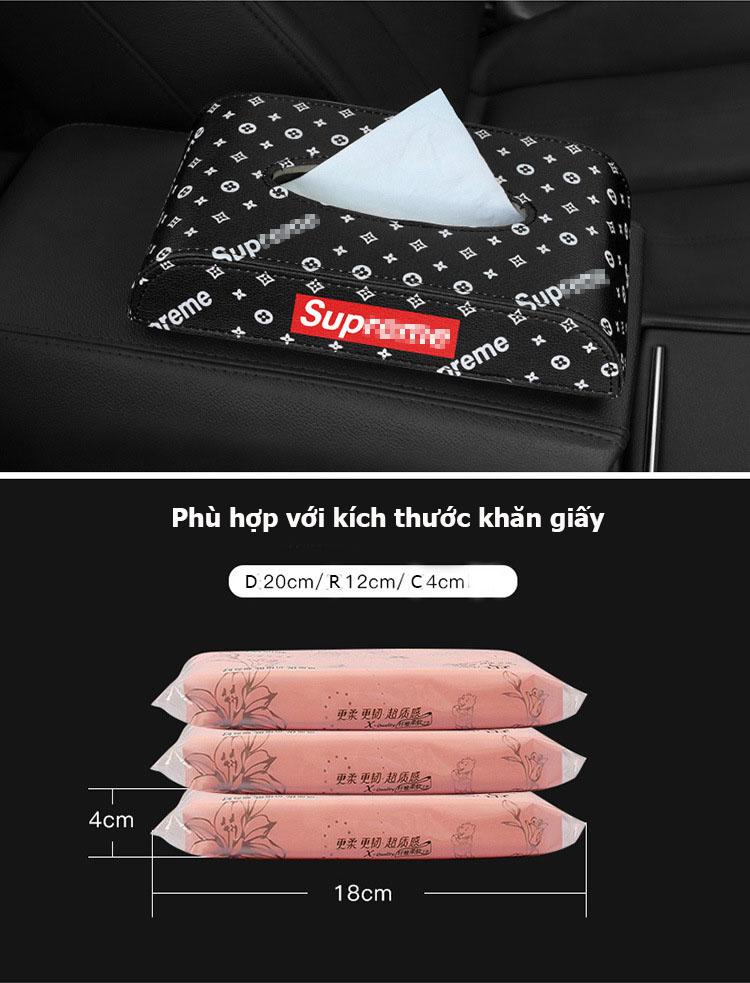 Hộp đựng khăn giấy, giấy ăn Supreme Da cao cấp