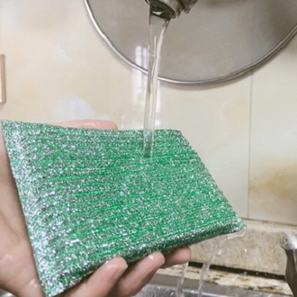 [HÀNG CÓ SẴN] 4 Miếng Rửa Chén Siêu Tạo Bọt Miếng Rửa Chén 2 Mặt Dây Thép Siêu Sạch