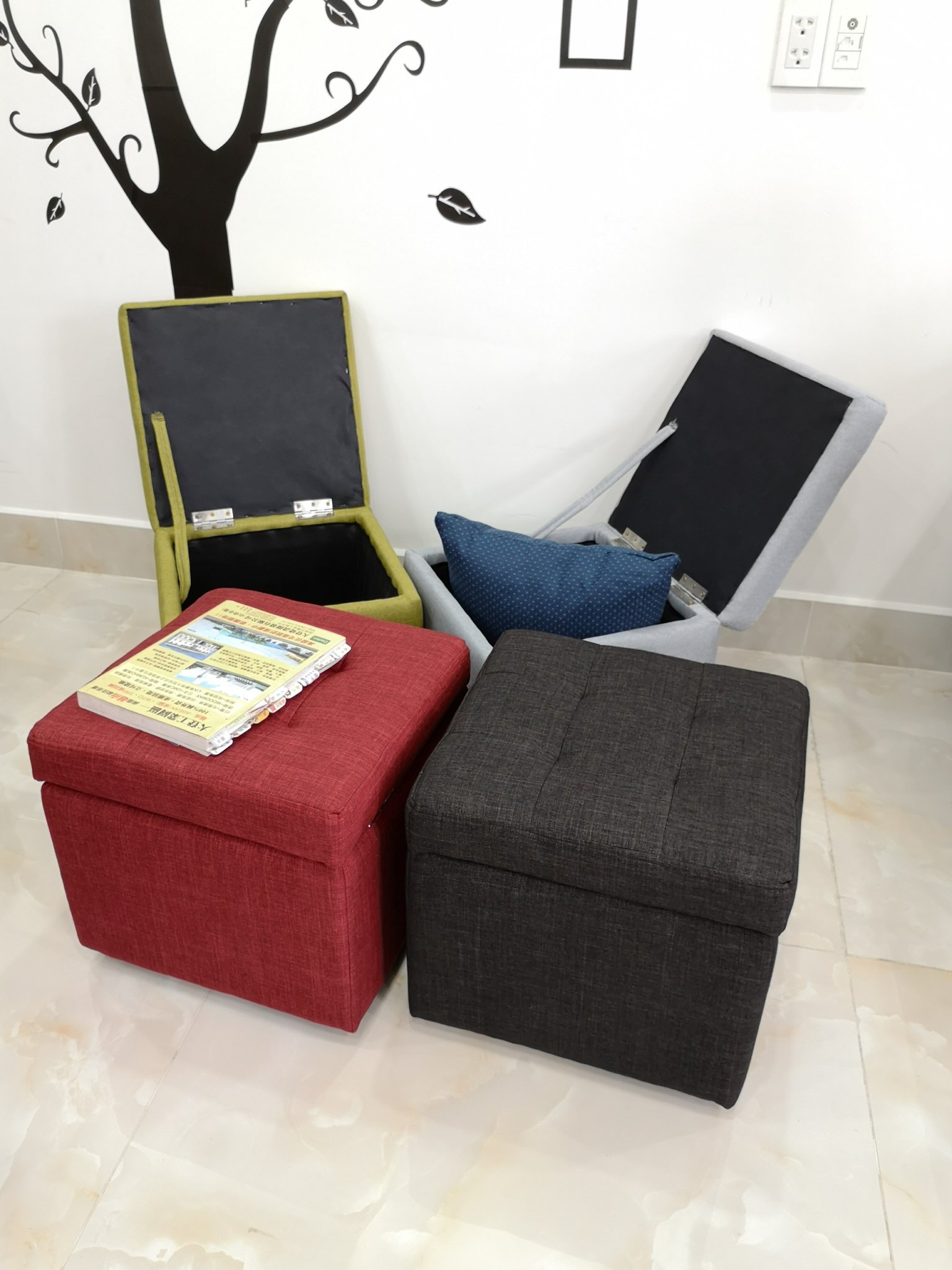 Ghế đôn vuông hộp BNS (Nhiều màu)