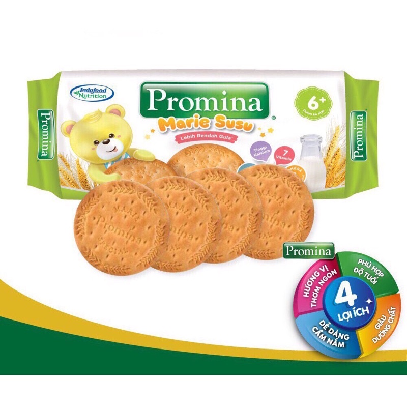 Bánh quy ăn dặm Promina Marie Susu vị sữa 150g bổ sung năng lượng cho bé