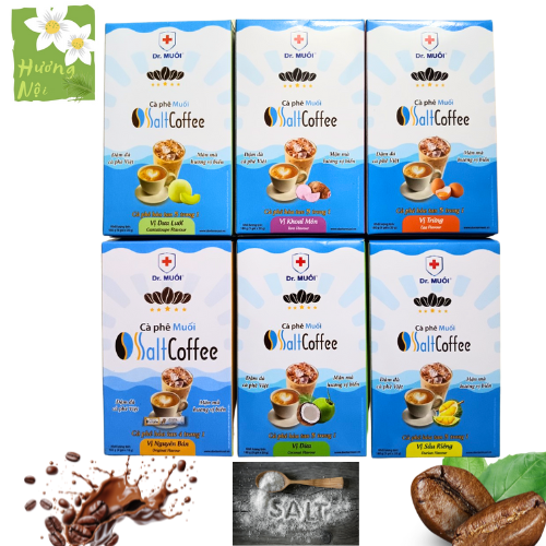 Cà phê muối Salt Coffee Dr. Muối (hộp 9 gói) cà phê hòa tan 4in1