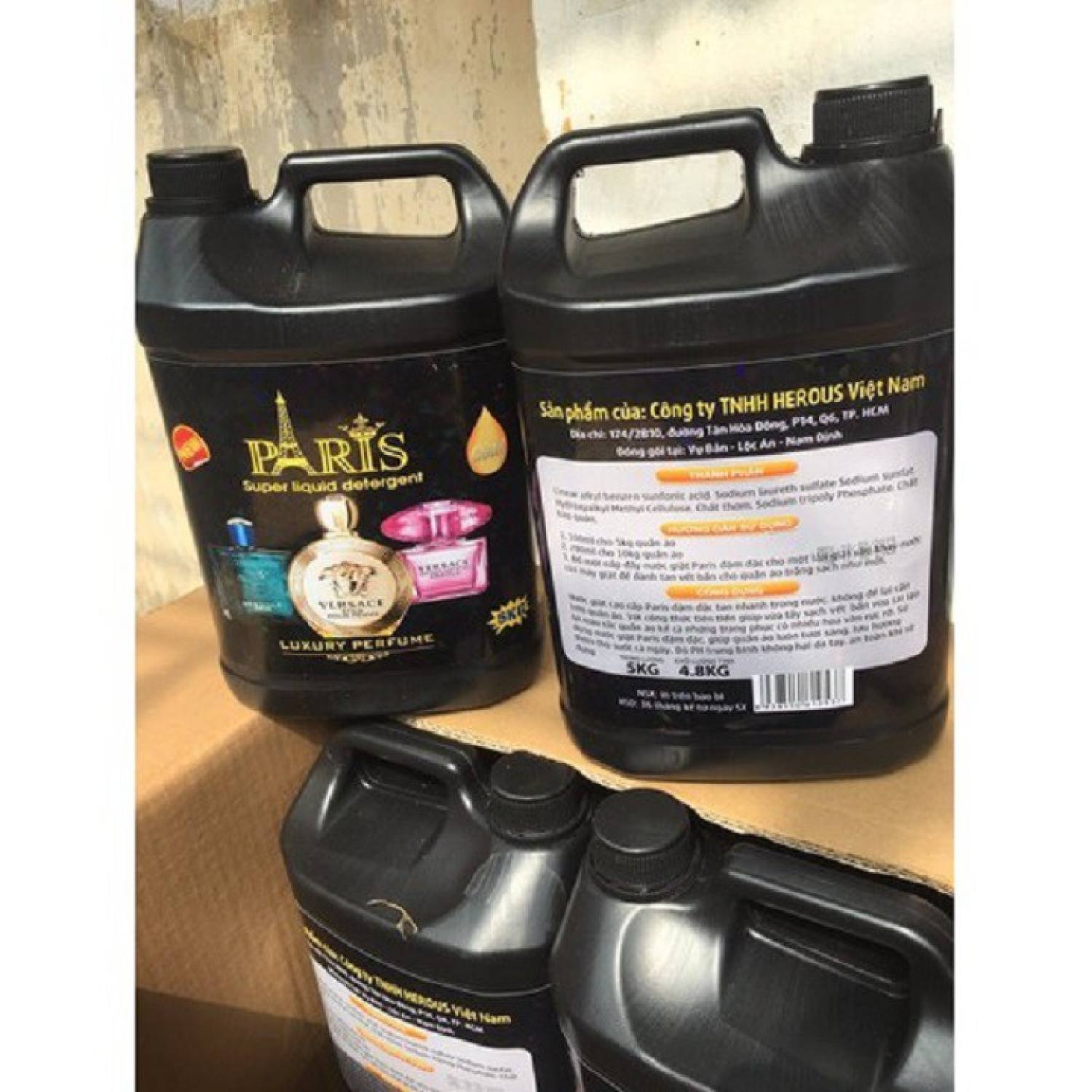 [GIÁ SỈ HCM ] 1 Thùng 4 Can Nước Giặt Paris 5000ml Siêu Thơm