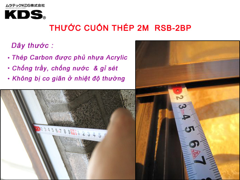Thước cuộn tự động khóa Nhật Bản KDS