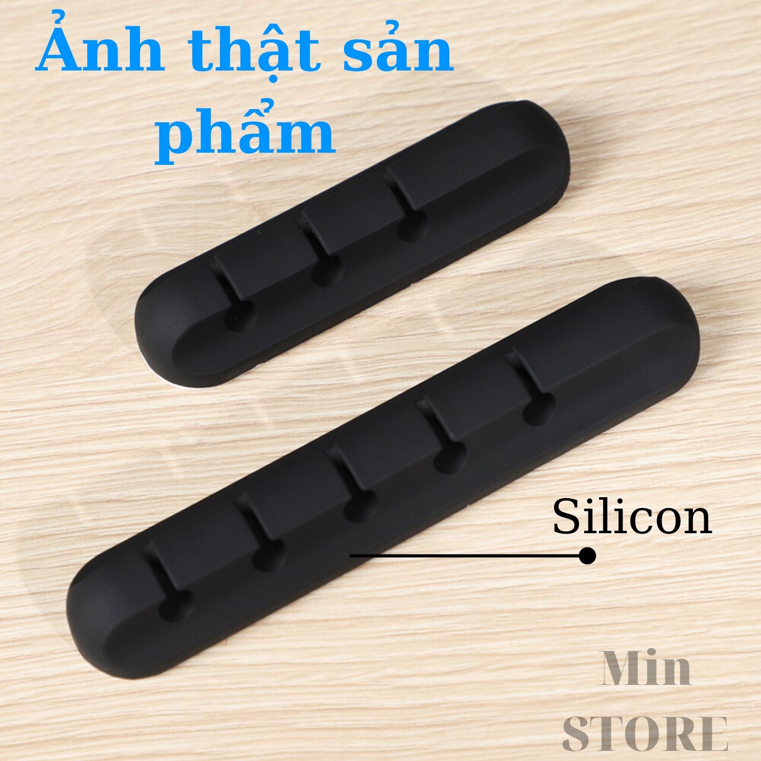 Đế đỡ cố định dây cáp sạc tai nghe dây điện dây chuột - 3 Size - Kèm miếng dán 3M - Min STORE