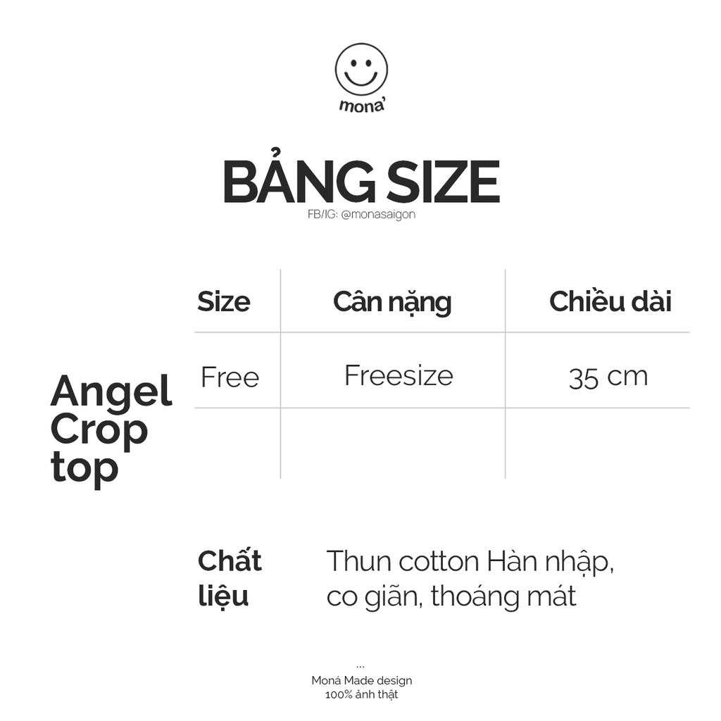 Áo croptop thun Y2K MONÁ -  ANGEL