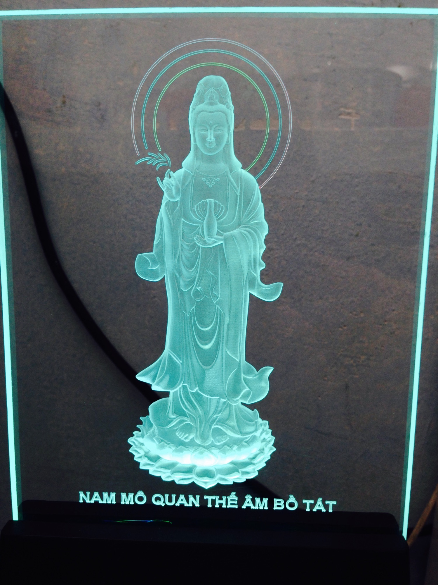 Tranh điện : QUAN ÂM ĐỨNG (22x15cm)