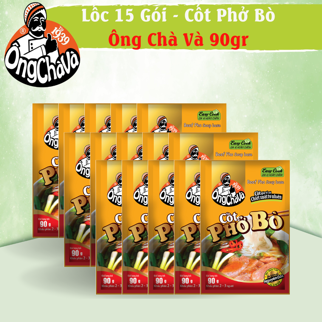 15 packs of beef pho soup base 90g