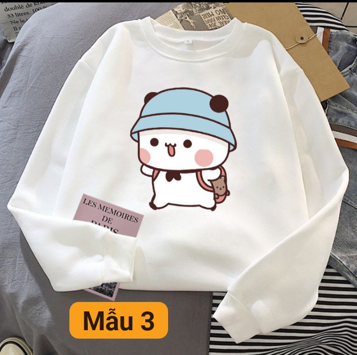Các mẫu áo nỉ hình cute chất nỉ da cá , dày