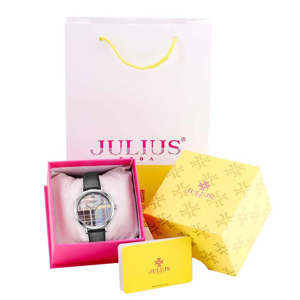 ĐỒNG HỒ NỮ JA-1133B JULIUS HÀN QUỐC DÂY DA (ĐEN)