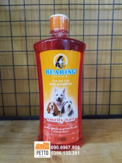 Sữa tắm trị ve, bọ chét cho chó BEARING TICK & FLEA SHAMPOO SMELLY HAIR 600ml thumbnail