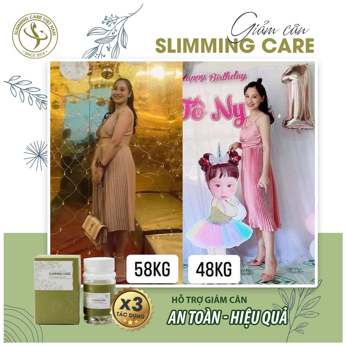 THẢO MỘC GIẢM CÂN SLIMMING CARE X3 (CAM KẾT HIỆU QUẢ)