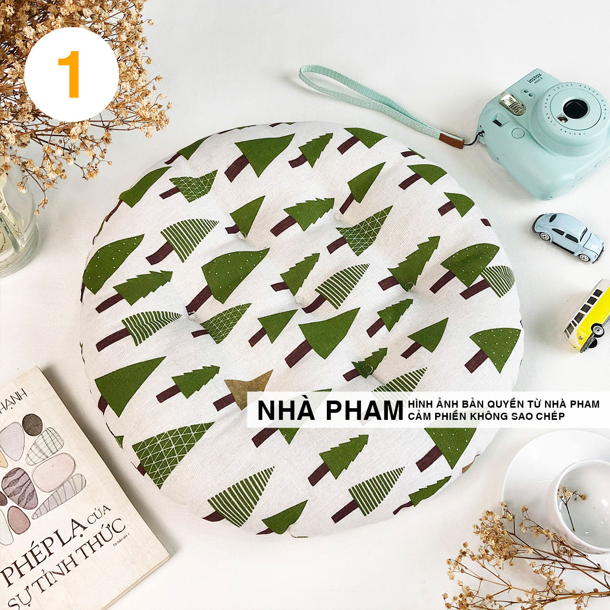 Đệm Tròn Ngồi Bệt PATTERN PHAM (40,45,50cm) (NO1-32)