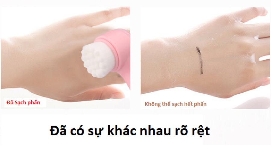 Cọ rửa mặt 2 đầu Hàn Quốc lông cọ mềm mịn.