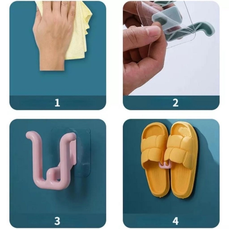 Multifunctional U-shaped wall mounted shoe hook organizer, wall hanger-Hause