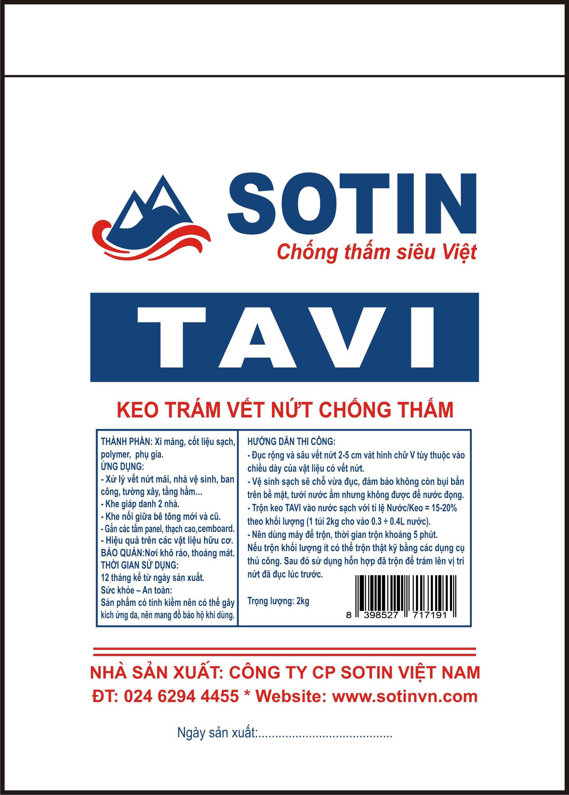 Keo trám vết nứt chống thấm TAVI - SOTIN