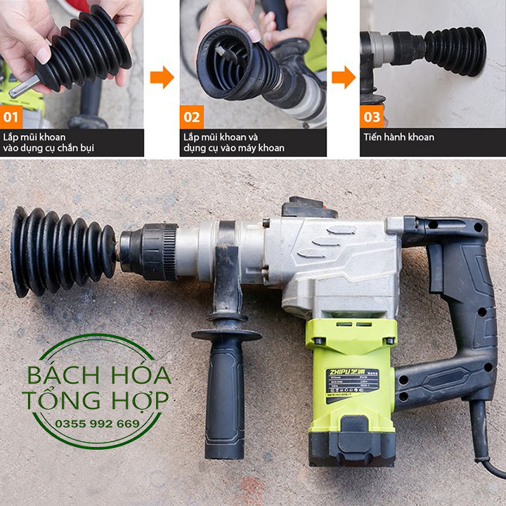 Dụng cụ chắn bụi máy khoan bê tông