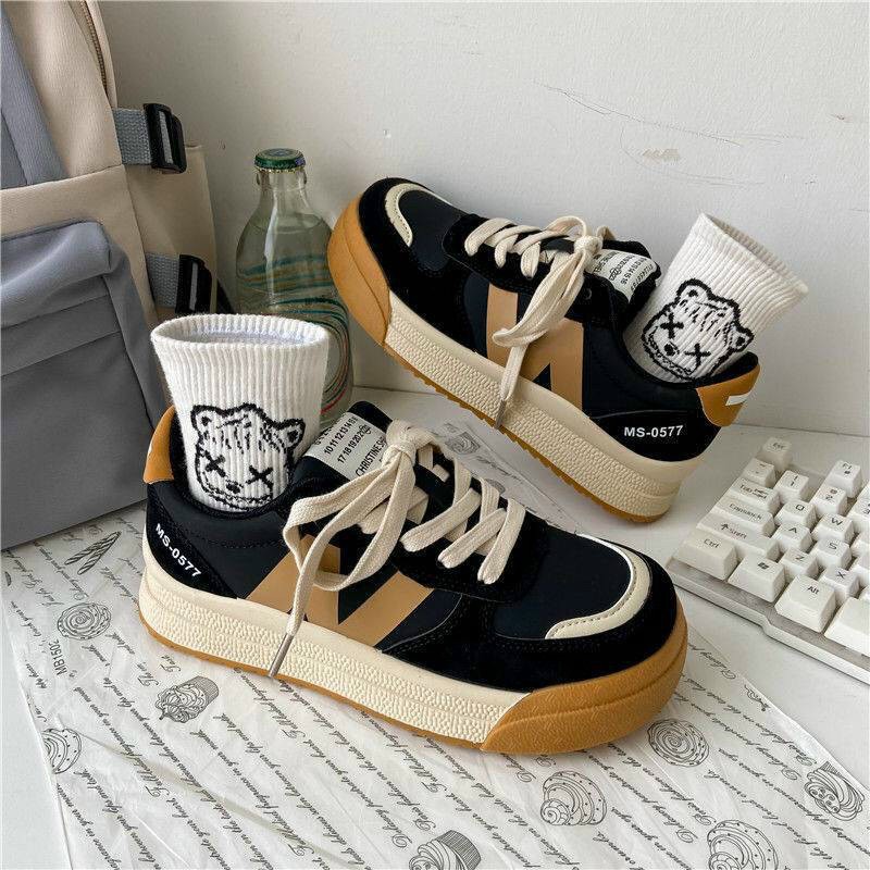 giày nữ sneaker da lộn đế đúc tràn viền NBL 2 màu