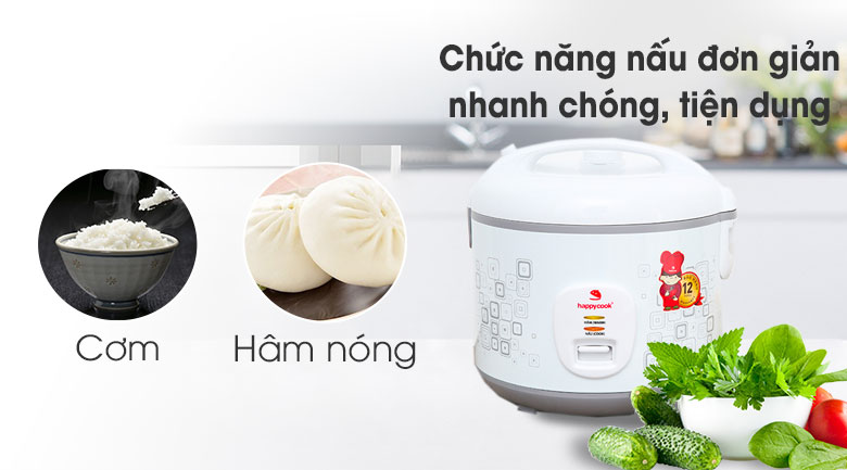 Nồi cơm điện Happycook 1.8 lít HCJ-1822