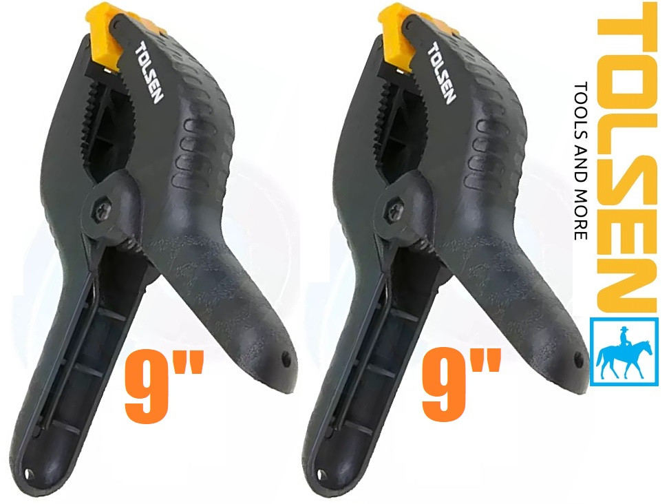 Bộ 2 kẹp gỗ nhựa nghề mộc 9inch 225mm Tolsen 10200 - 10200_2, cam kết hàng đúng mô tả, chất lượng đảm bảo, inbox shop để được tư vấn thêm