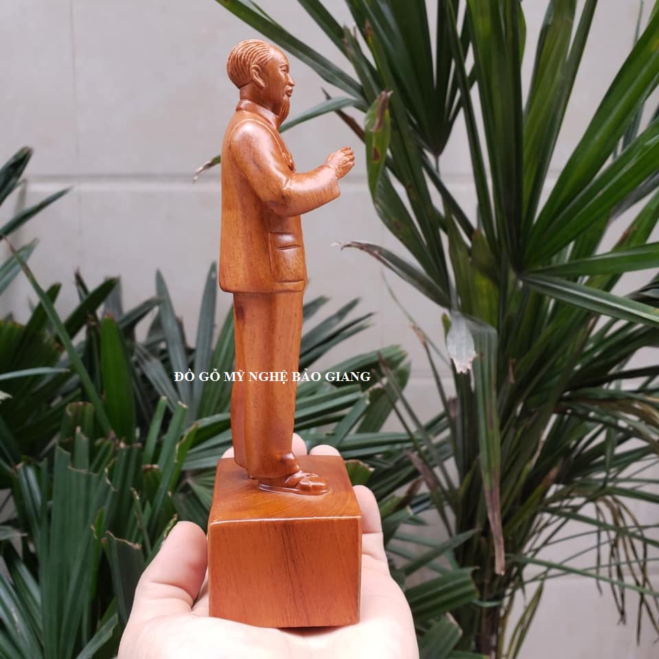 Tượng bác Hồ gỗ hương cao 20cm