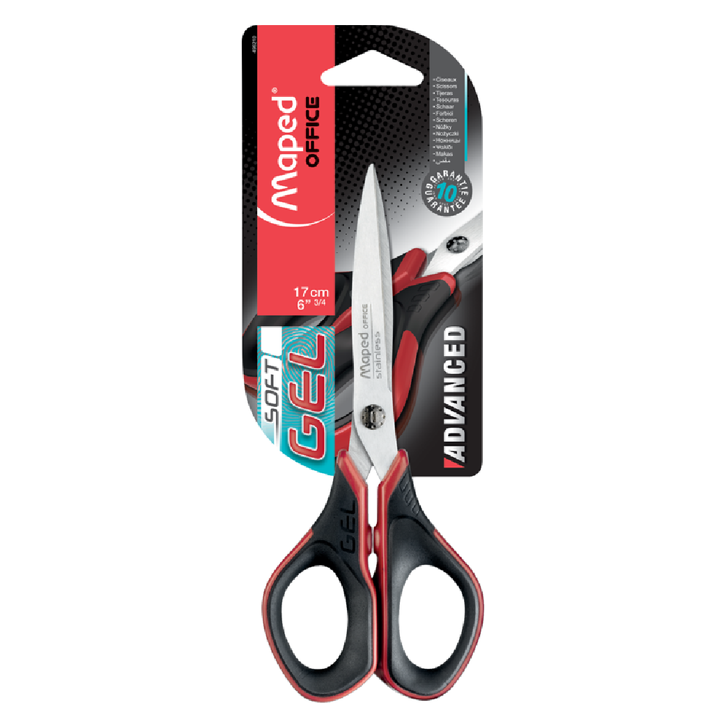 MAPED - Kéo Advanced - 17/21cm - Tay cầm bọc cao su mềm - 1 cái