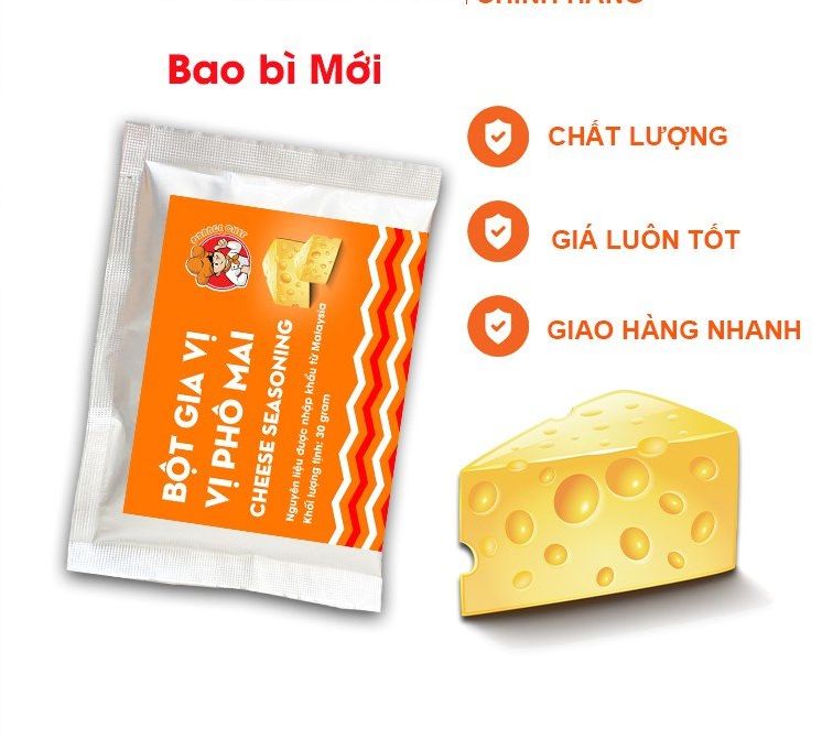 Gói 30gr Bột Phô Mai Lắc Verozyme Malay Malaysia Thơm Ngon