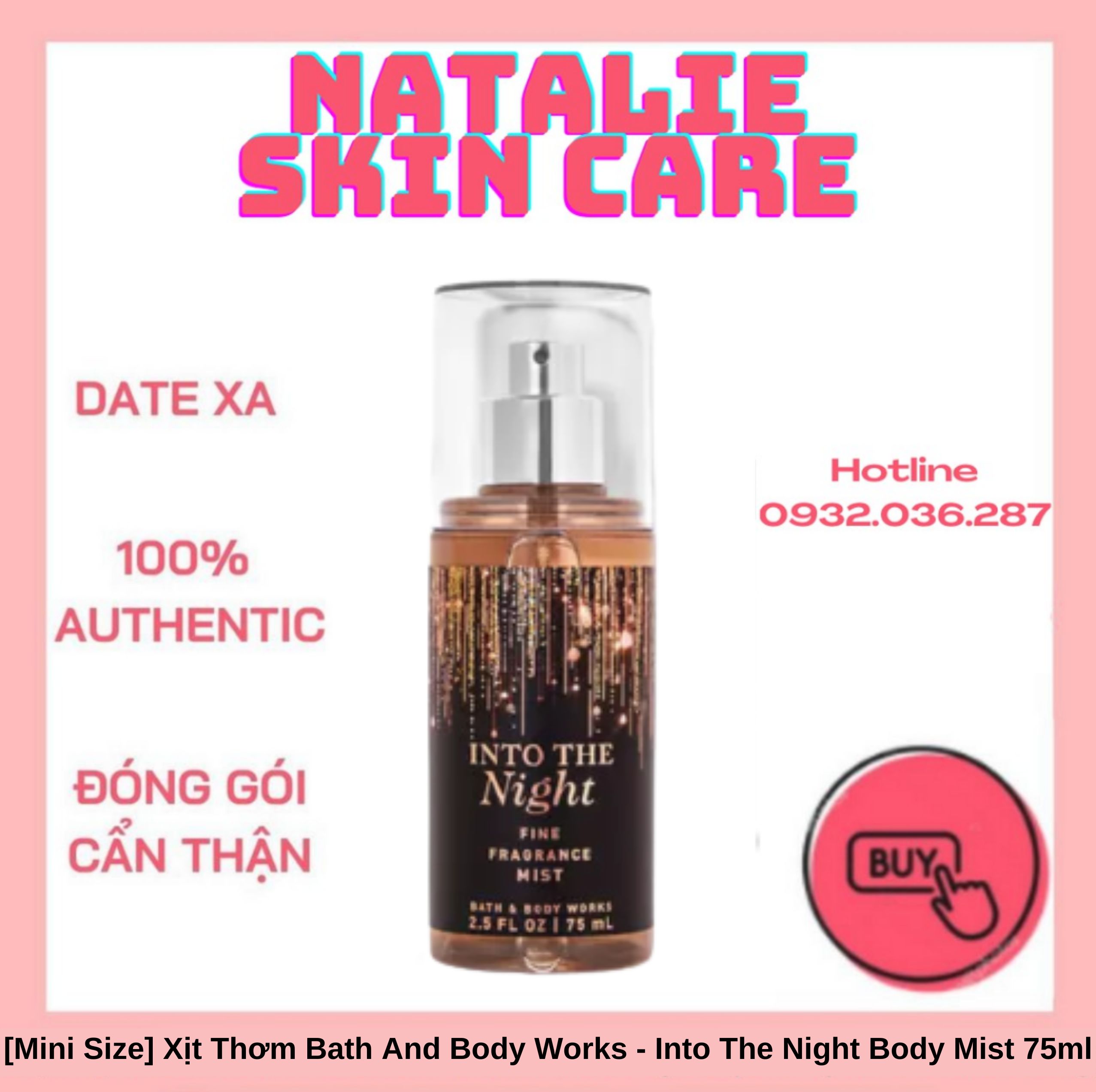 Xịt thơm bath and body works - into the night body mist 75ml