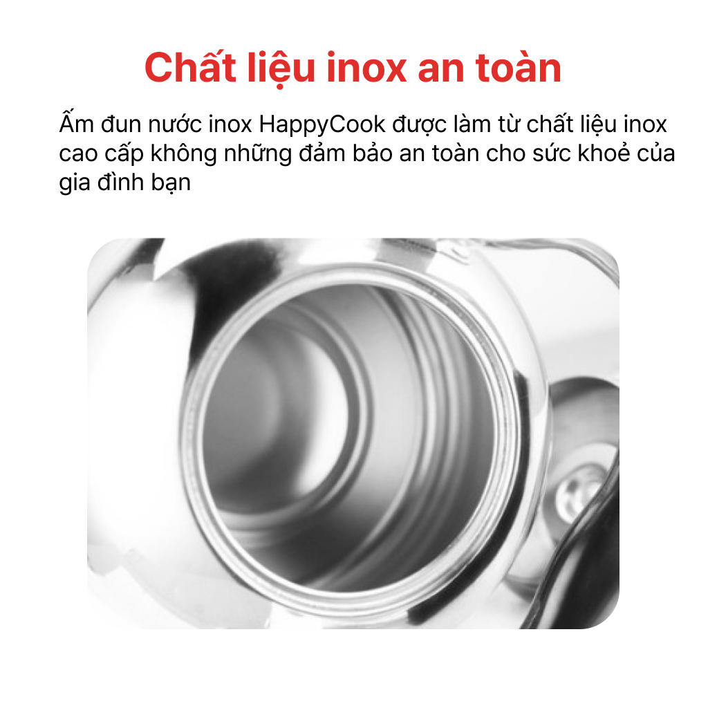 ẤM ĐUN NƯỚC INOX 3L, 5L, HAPPYCOOK