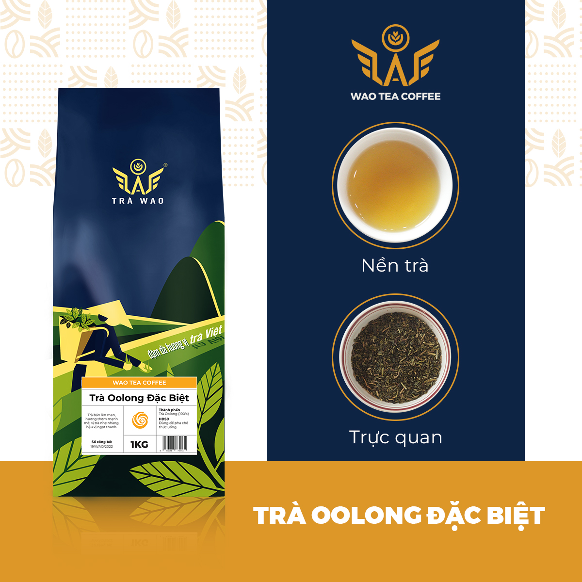 Trà Oolong Đặc Biệt WAO (1kg) pha trà trái cây thơm đậm vị