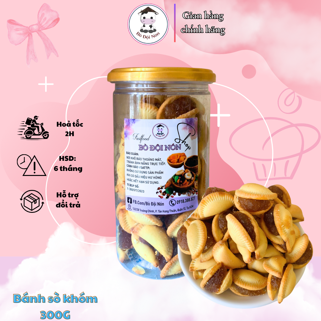 Bánh sò khóm 350g bò đội nón