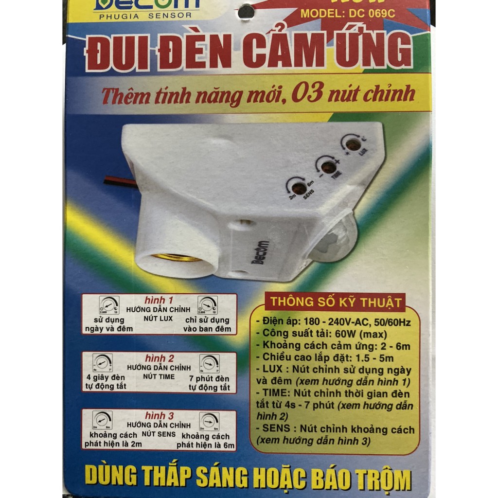 ĐUÔI ĐÈN CẢM ỨNG HỒNG NGOẠI