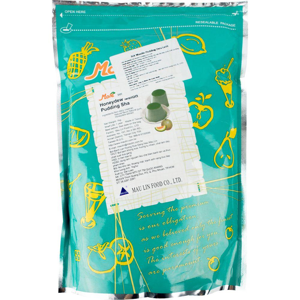 Bột pudding Đài Loan Maulin mole hương dưa lưới bịch 1kg - pudding, flan, topping, thạch, rau câu - Gia store