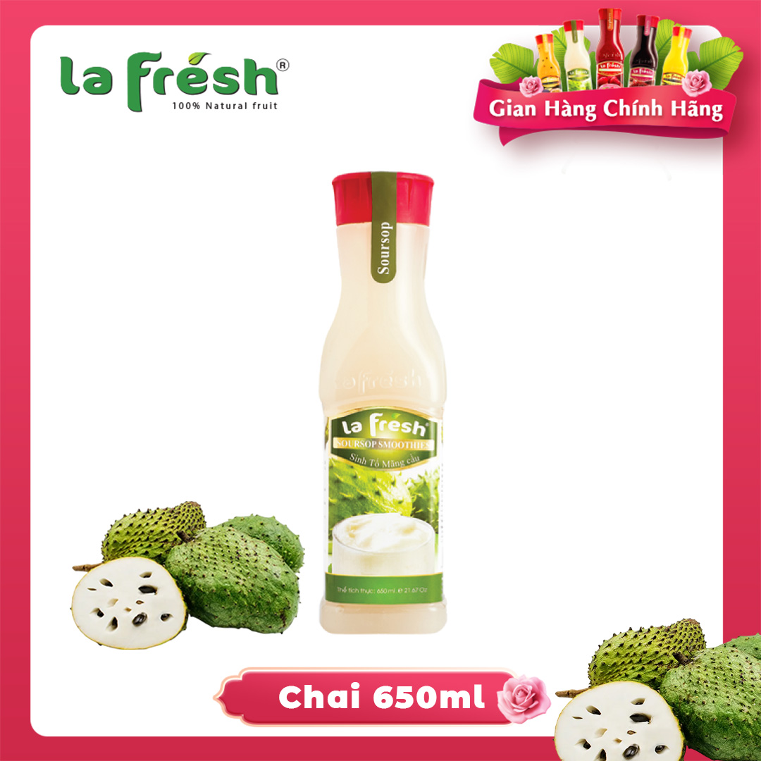 [HCM]Sinh Tố Mãng Cầu Lafresh Đà Lạt 650ml