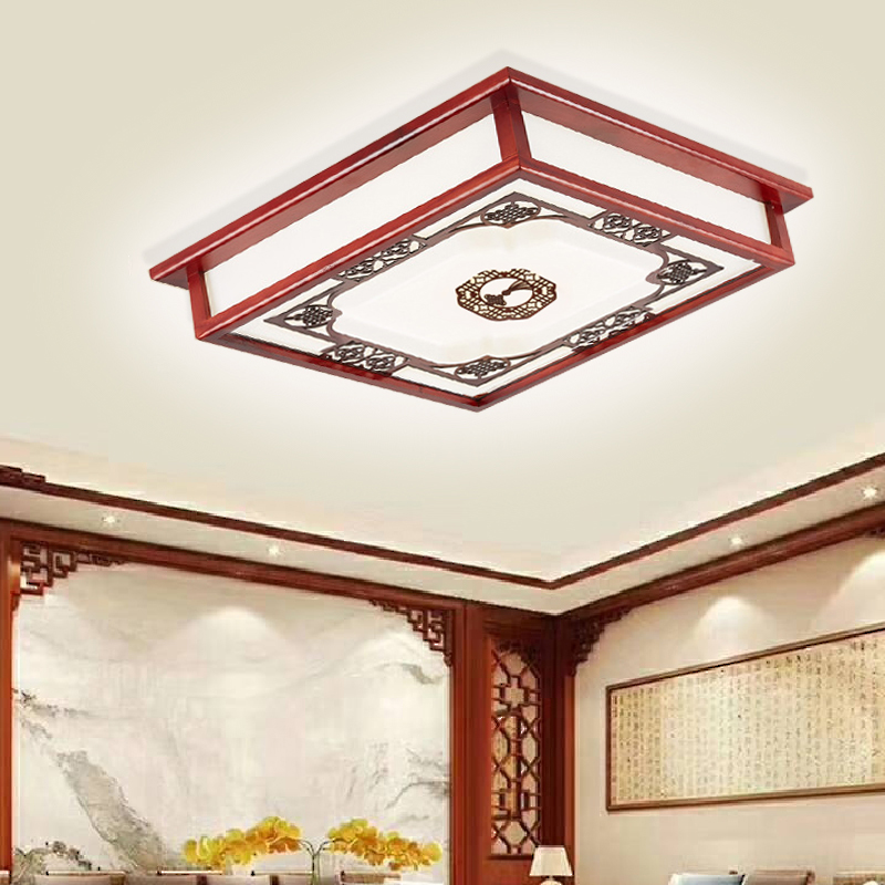 Đèn ốp trần gỗ phòng thờ N178
