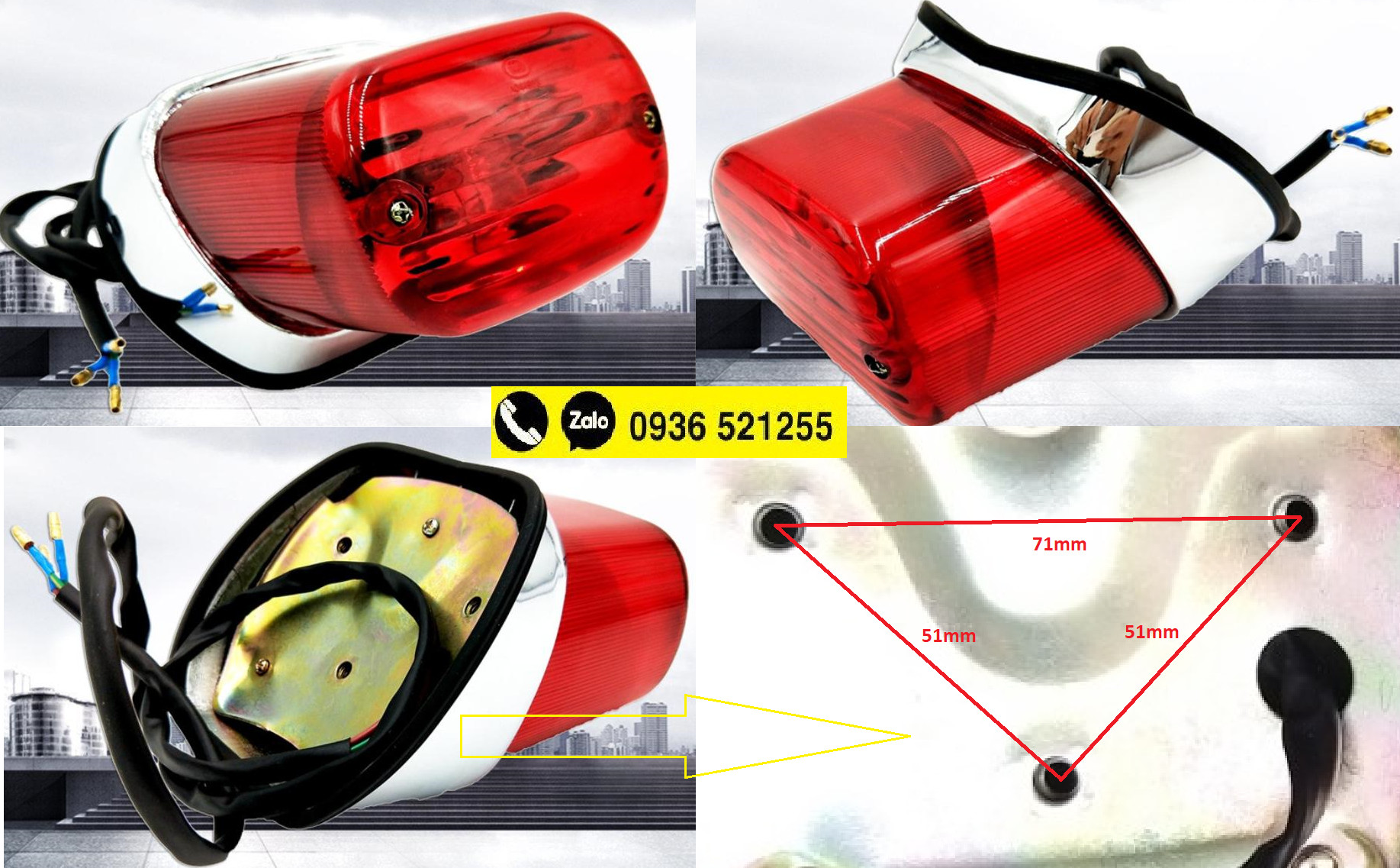 Đèn hậu Yamaha Virago XV250, 125
