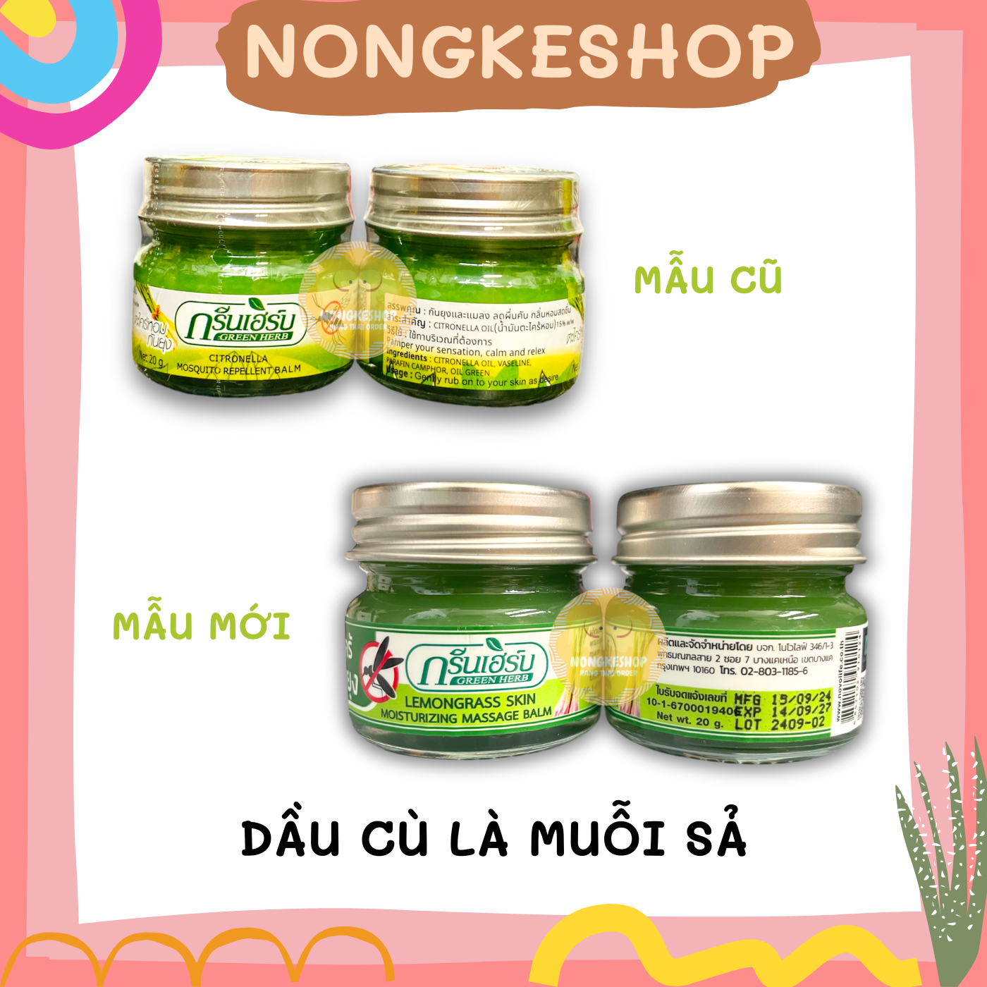 Dầu cù là muỗi sả 30g Thái Lan