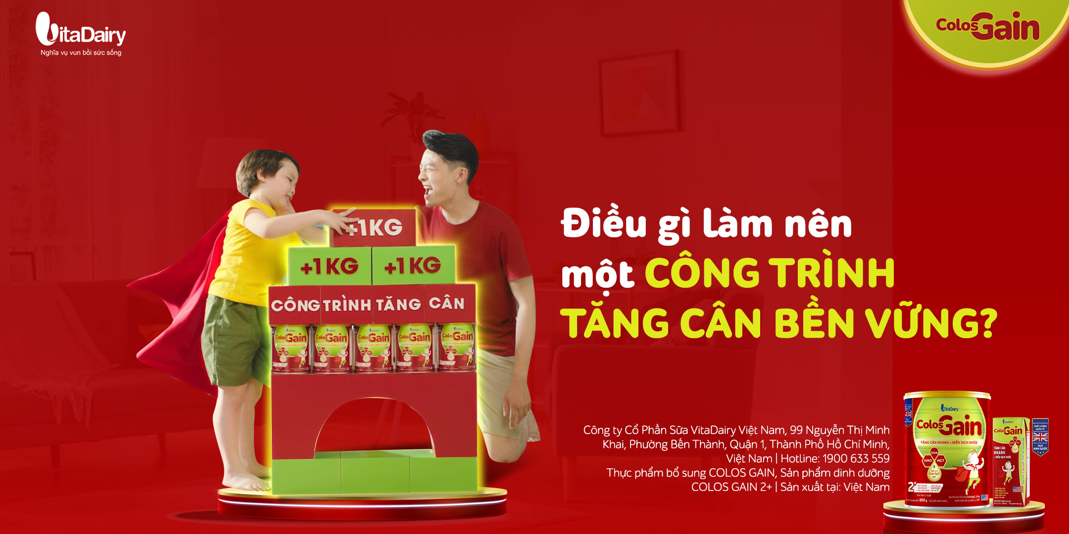 Sữa bột pha sẵn Colos Gain 110ml(Từ 1 -10 tuổi)