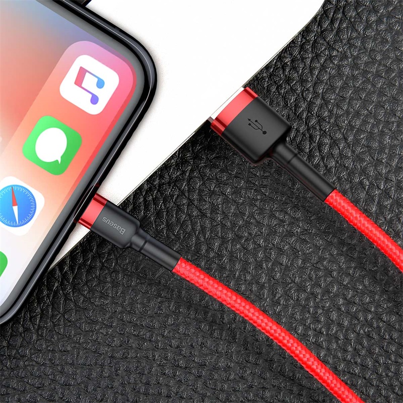 Cáp Baseus Kevlar USB Cho Lightning 1.5A Cáp Dữ Liệu USB Cho iPhone 2M