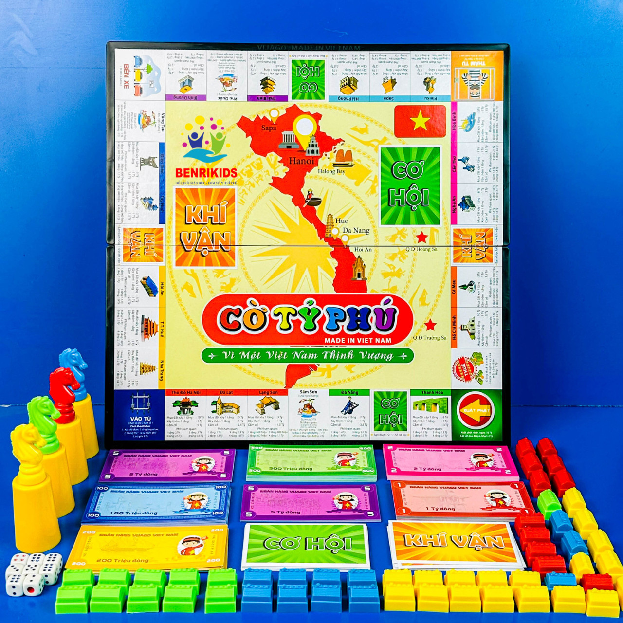 Phu monopoly challenge rich in Vietnam's mainland version Phu chess board game for financing