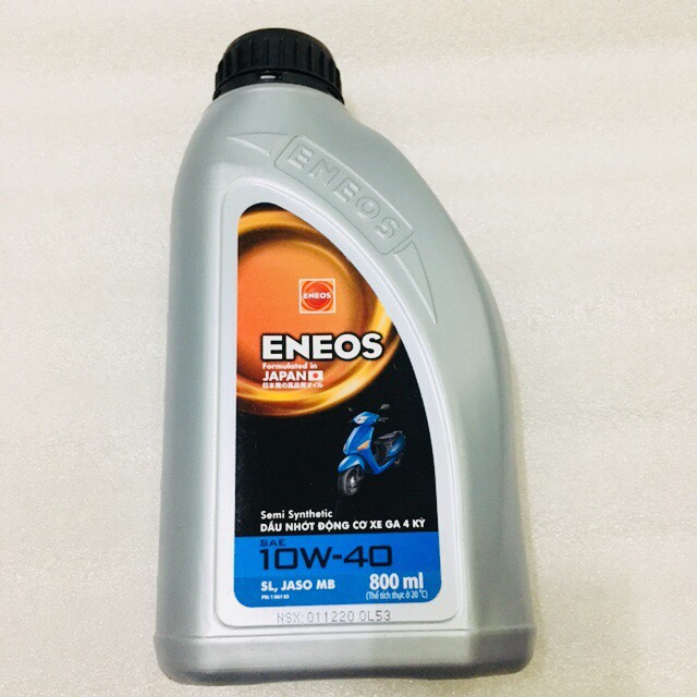 Dầu nhớt bán tổng hợp xe ga  ENEOS SL/MB 10W-40 800ML